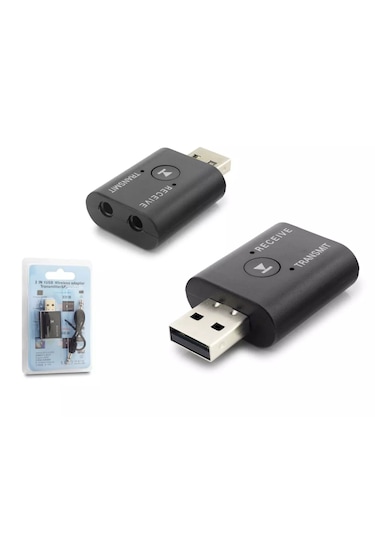 Usb Bluetooth 5.0 2in1 Ses Adaptörü Rx & Tx Alıcı Ve Verici Hub