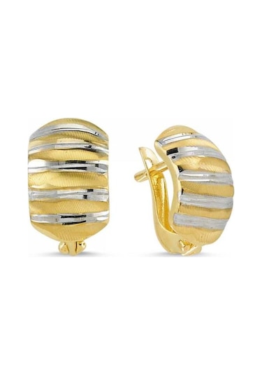 Sembolgold 14 Ayar Altın J Desenli Küpe 1.57 Gr