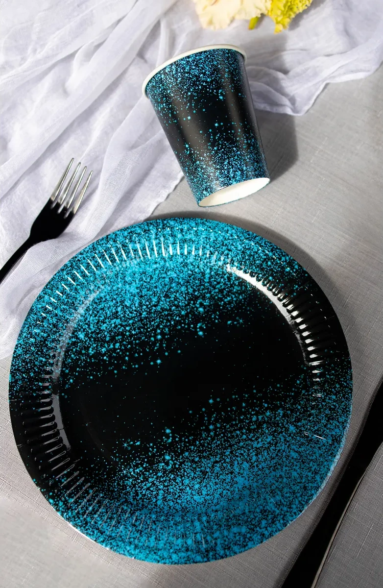 Nd Plej Tek Kullanımlık Bardak Ve Tabak Seti Parlak Siyah 398965531 25