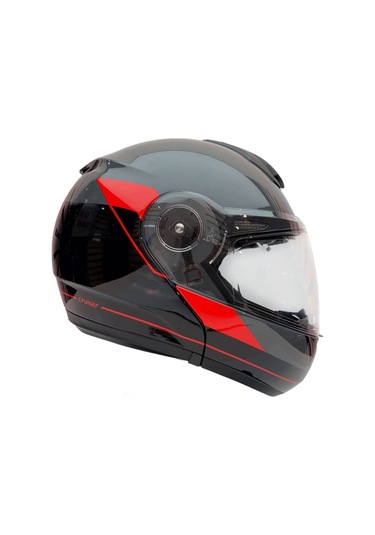 Zeus ZS-3050 BE7 Grey Red Çene Açılır Kask