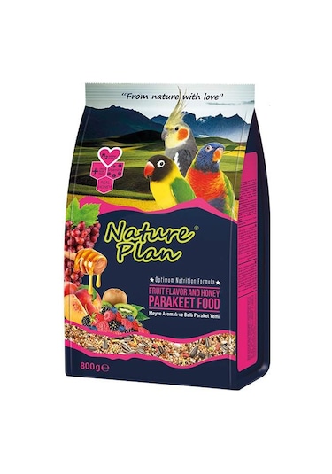Nature Plan Paraket Sultan Cennet Papaganı Yemi 800 G x 5 Adet