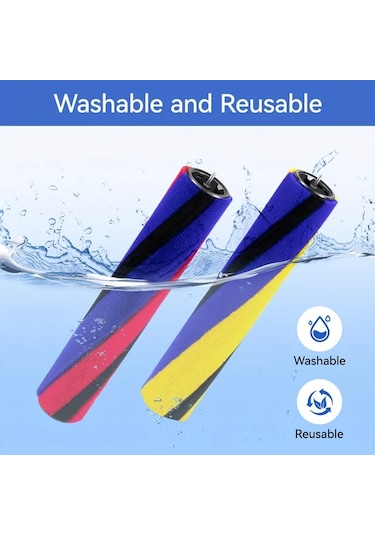 Honeybeeshop  V10 Slim V12 Slim Kablosuz Süpürge Yedek Fırça Rulosu Kırmızı Mavi Dayanıklı Plastik Toz Alma Aparatı