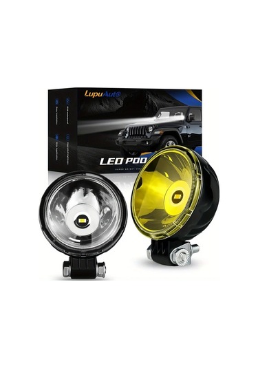 Xuweiwei Lupuauto 7.62cm Led Spot Işık 2 Adet Sarı Süper Parlak 3000 Lümen 12 24v Offroad Işık
