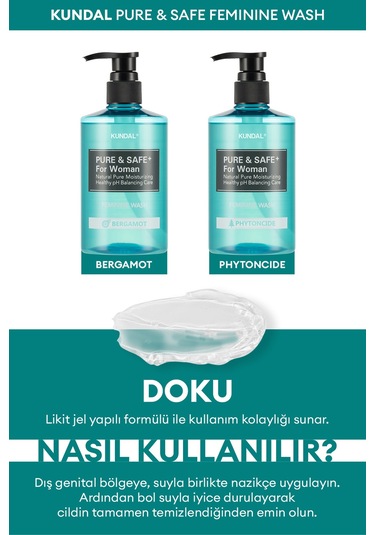 Kadınlara Özel İntim Temizleme Jeli Kundal Feminine Cleanser 300ml Pitonchid