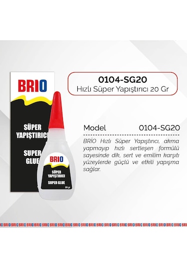 Brio Hızlı Süper Yapıştırıcı 20 Gr 4'lü