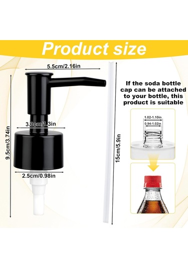 Ximistore9 2 Adet Siyah Sabun Dispenseri Değişim Pompa Kafa - Cam Botlar İçin Uyumlu, Sızıntısız, Ayarlanabilir Boyut, Çok Amaçlı Kullanım Siyah