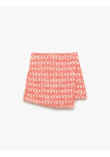 Koton Beli Lastikli Desenli Şort Etek Kırmızı Desenli 6wkg40141ak Kırmızı Desenli