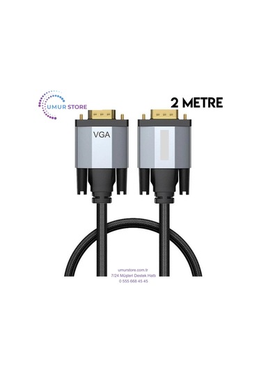 1080p Vga To Vga Kablo Monitör Projeksiyon Kablosu 2metre- 5775 - Mct6844-7186