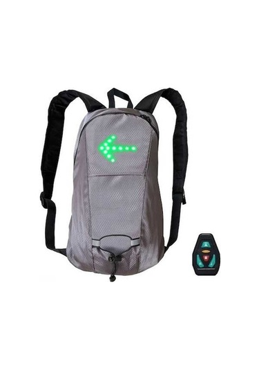 Pazly Gece Bisiklet Güvenliği İçin 15l Su Geçirmez Güvenlik Led Sırt Çantası, 500mah Şarjlı Çok Renkli Çok Renkli