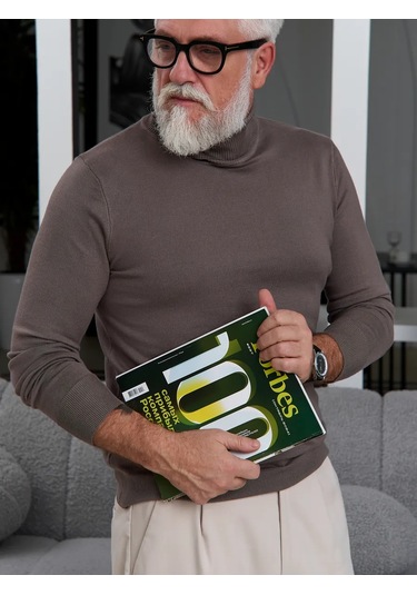 Mens Dream Klasik Yüksek Yakalı Kazak 274720480 Bej