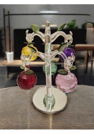 Özel Kristal Kesim 5'li Üzüm Dekoratif Obje