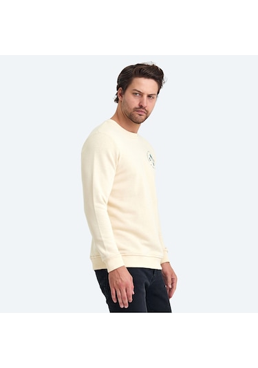 The Crow LIFE Erkek  Bej Sweatshirt