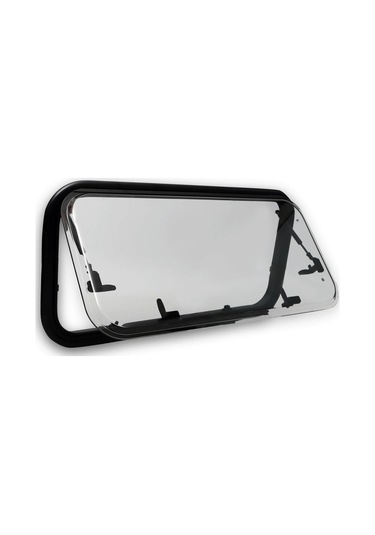 Babarvy 90x45cm 90 Amortisörlü Karavan Camı / Pencere Siyah