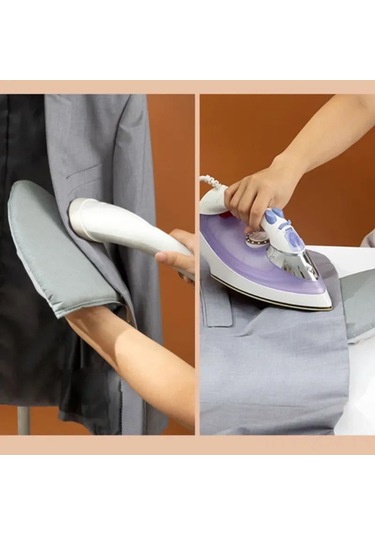 Qingmipy El Tutucu Isı Dayanıklı Ütü Tahtası - Portatif, Gri, Kollu-yaka Ütüleme, Kaymaz, Konforlu Kumaş Malzeme