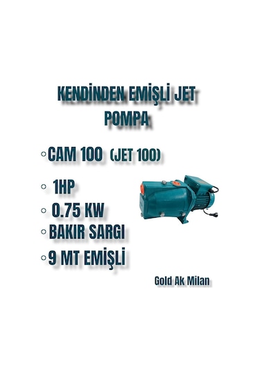 Gold Ak Milan Jet 1 Hp 220v Bakır Sargılı Su Pompası