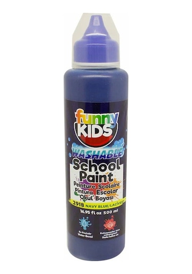 Funny Kids Yıkanabilir Okul Boyası 500ml - 2918 Lacivert