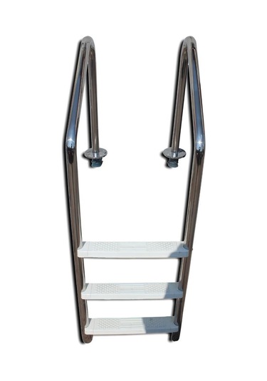 Paslanmaz 3 Basamaklı Havuz Merdiveni Standart Seri Aısı 304 Krom