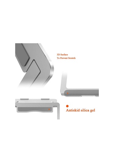 56-a Taşınabilir Masaüstü Dizüstü Standı Alüminyum Alaşımlı Dizüstü Soğutma Yükseltme Braketi