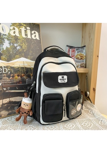 İlkokul Ve Ortaokul Öğrencilerine Özel Şık Ve Konforlu Geniş Hacimli Dayanıklı Sırt Çantası, Ergonomik Omuz Askılı Okul Çantası, Kampüs Tasarımı Çocuk Sırt Çantası Siyah