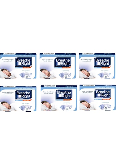 Breathe Right Şeffaf Burun Bandı 10'lu x 6 Paket