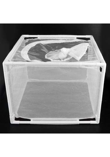 Geeksen Dayanıklı Pvc Kelebek Kafesi - 40x30x40cm Havalandırmalı Böcek Yetiştirme Kafesi