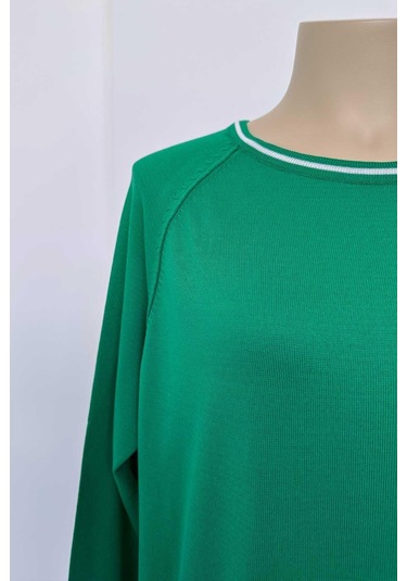 Reglan Merserize Elbise - Yeşil