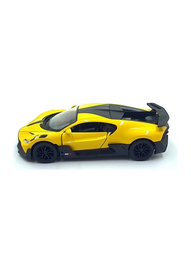 Kinsmart 1:36 Ölçek Metal Bugatti Divo Diecast Çek Bırak Araba Sarı
