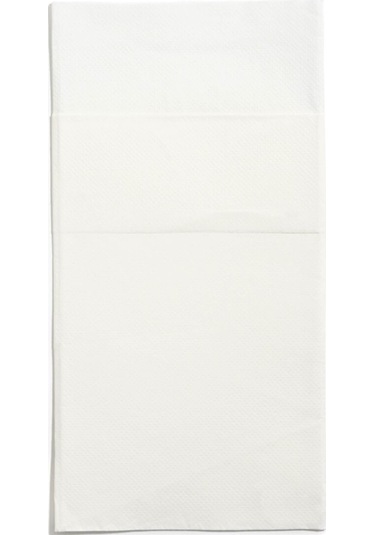 Çift Kat Beyaz Cepli Peçete 1/8 40x40 Cm Açık Hali 50 Adet