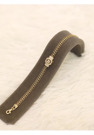 14 Ayar Altın Viyana Zincirli Baget Bileklik Altın