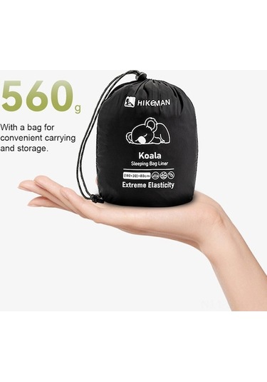 Pazly Hafif Nefes Alabilir Uyku Tulumu Astarı - Gri, Yumuşak Ve Taşınabilir Gri