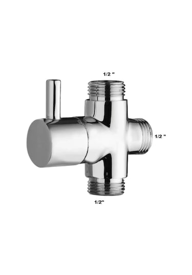 Banyo Robot Duş Seti Yönlendirici Musluk 1/2 - 1/2 - 1/2 Çok Renkli