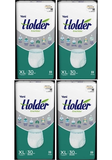 Holder Emici Külot Yetişkin Hasta Bezi X Large 30 X 4 Adet Diğer