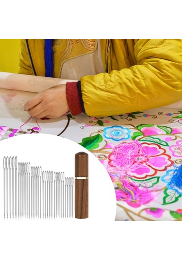 Suntek 30x Büyük Göz Keskin El Dikiş Pimleri Dıy El Sanatları Saklama Kutusu Ile Yapımı