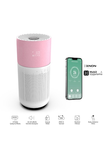 Xenon Smart Air Purifier Akıllı Hava Temizleme Cihazı Pembe X7420_M1