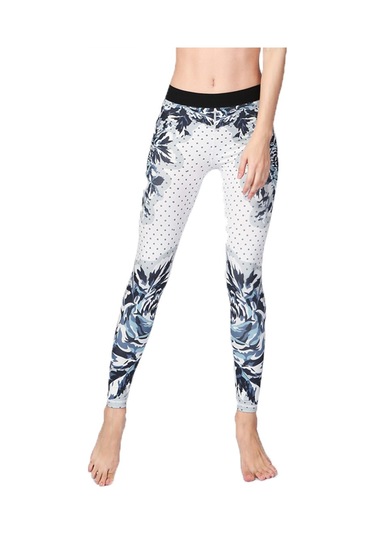 Paıyıge Yoga Pantolonu Kadın Baskılı Şakayık Ve Noktalar Hk30