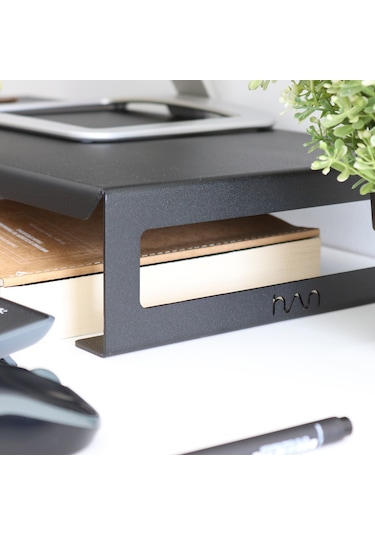 HansdoSms3bl Metal Monitör Laptop Standı Siyah