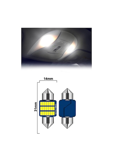 Sofit Led Canbus 31mm Iç Aydınlatma Plaka Lamba T10 21 Led 2 Adet