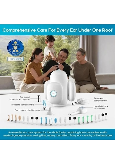 Bebırd Home 30s Famıly Edıtıon 10mp Kamera 3.5mm Lens Şarjlı Wıfı Görüntülü Kulak Temizleme Seti