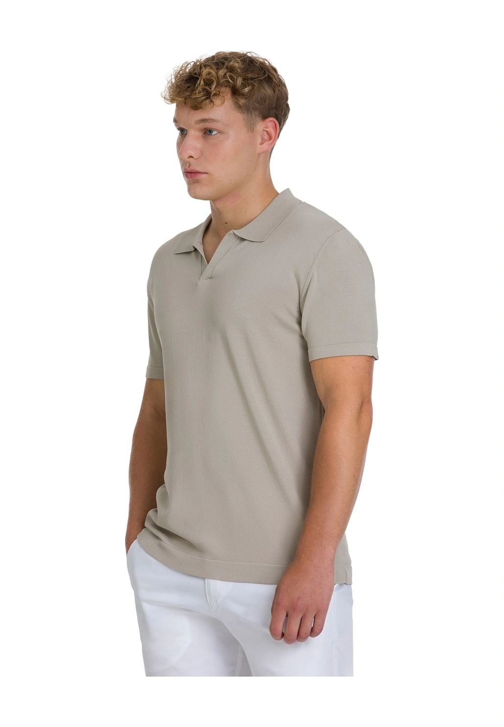 Hatemoğlu Vizon Regular Fit Polo Yaka Rayon Tişört 34643 4087410