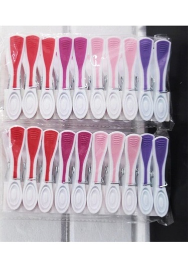 İz Bırakmayan Silikon Mandal 12 Li 4767 - Net9680-1755 Çok Renkli