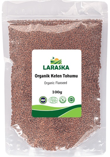 Organik Keten Tohumu 100g Organic Brown Flaxseed
