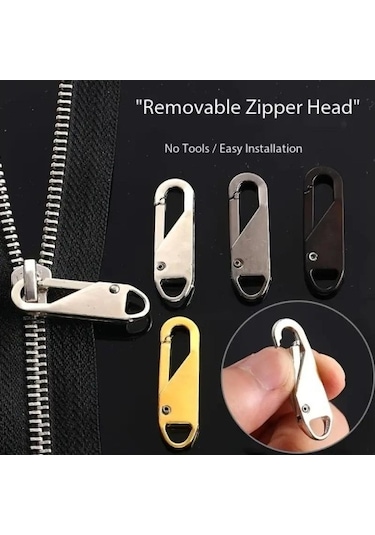 Fermuar Sürgüsü Başlığı , Yedeği Çok Renkli