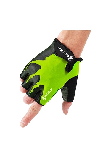 Geeksen Yeşil Xl Spandex Yarım Parmak Antrenman Eldiveni - Nefes Alıcı Ağ, Silikon Kayma Engeli Ve Şok Emici Sbr - Bisiklet, Ağırlık Çekme İçin - 2181082 Yeşil