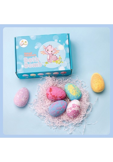 Vkemall Dino Banyo Tuzu Topları Seti - 6 Adet 120g Nemlendirici Ve Rahatlatıcı