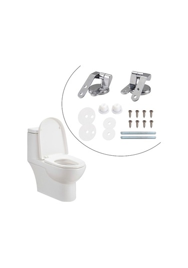 Xianwen Suntek Tuvalet Kapağı Menteşeleri Fikstür Seti Evrensel Gümüş