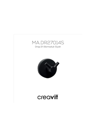 Creavit DR27014S Drop 2'li Bornozluk-Siyah