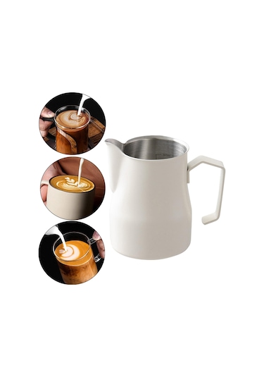 Suntek Sıcak Çikolata Ev Restoranı Için Süt Köpürtme 350ml-bej