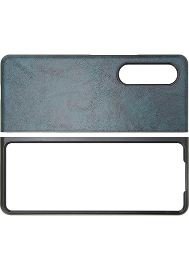 Galaxy Uyumlu Z Fold 3 Koyu Yeşil İş Derisi Kılıf Kaiyi