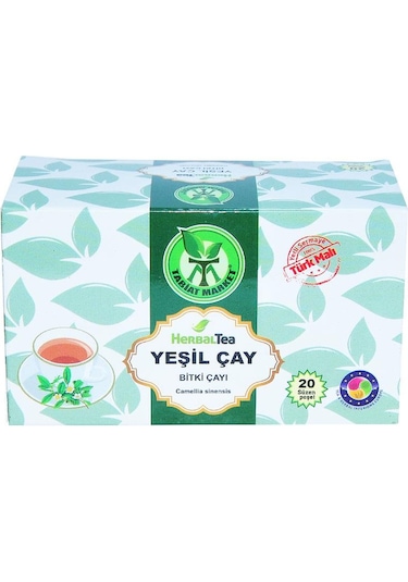 Tabiat Market Yeşil Çay Bitki Süzen Poşet Çay 20'li