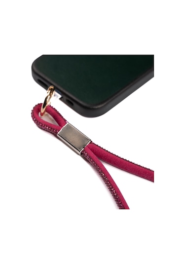 Noktaks - Cep Telefonu Yarım Taşlı Halat İp Cep Telefonu El Askısı 40cm T27073